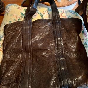 Liebeskind dark brown large leather tote